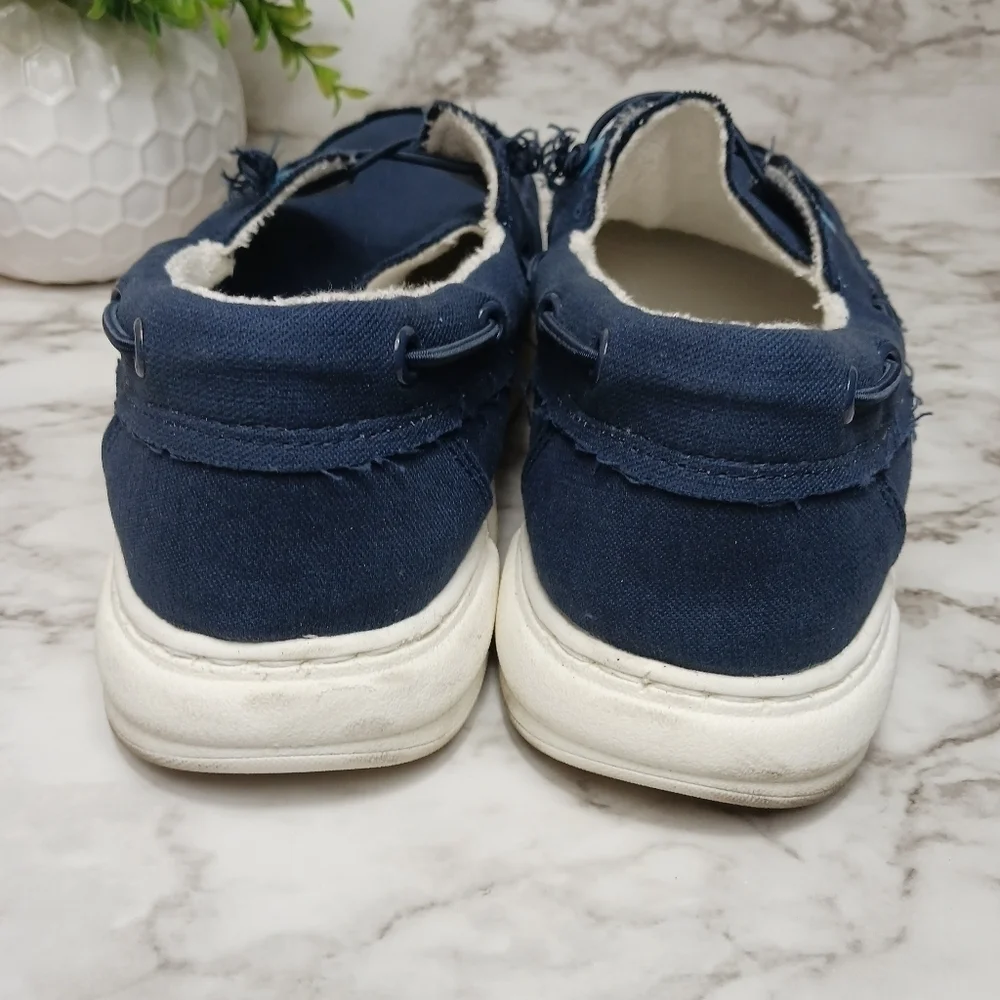 VIONIC Beach Mens 8 Navy Blue Skipper Slip-On Casual Comfort Shoes